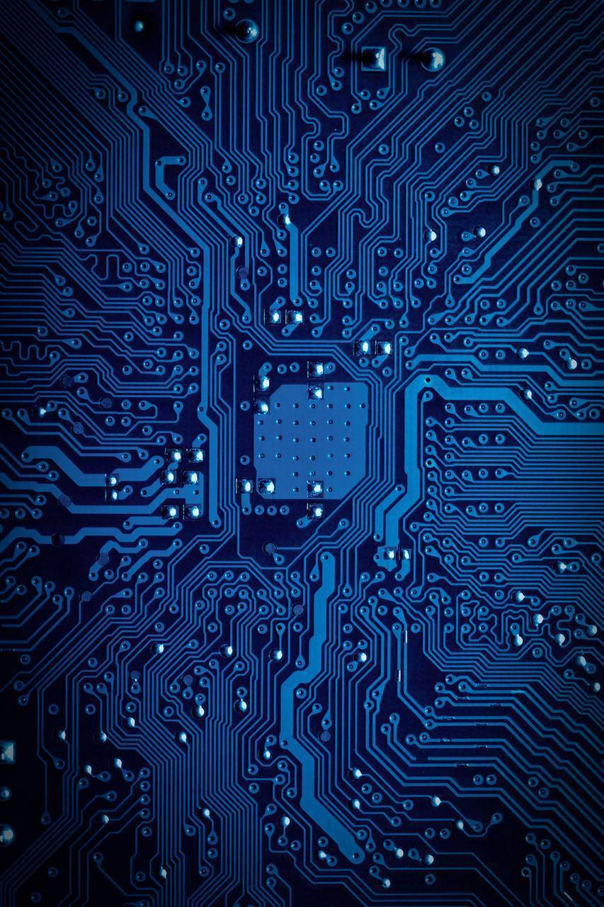 blue technology circuit board
