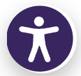 purple logo with figure