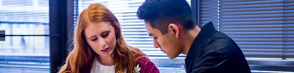Student receiving tutoring through TRIO Student Support Services