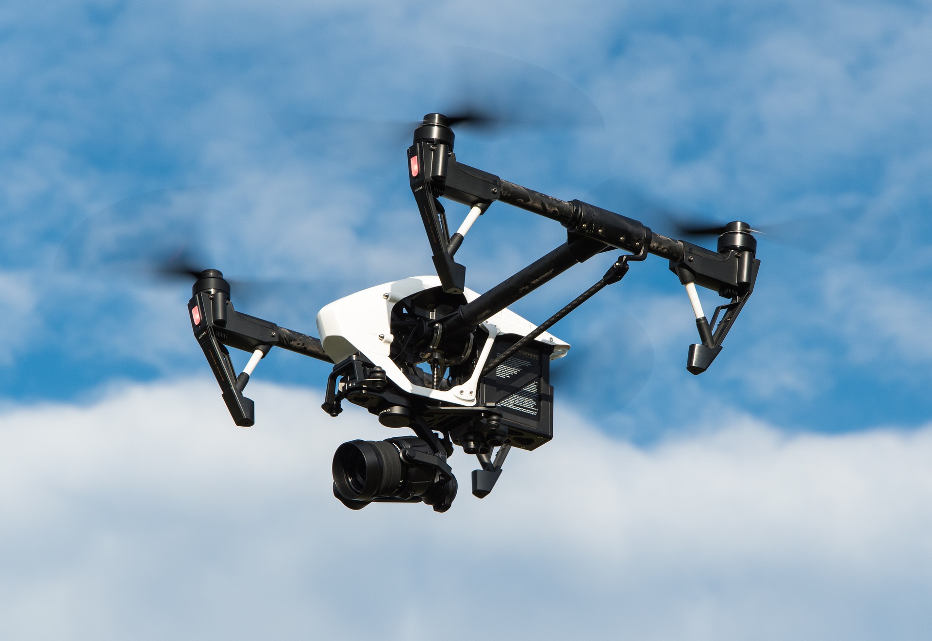 A drone airborne
