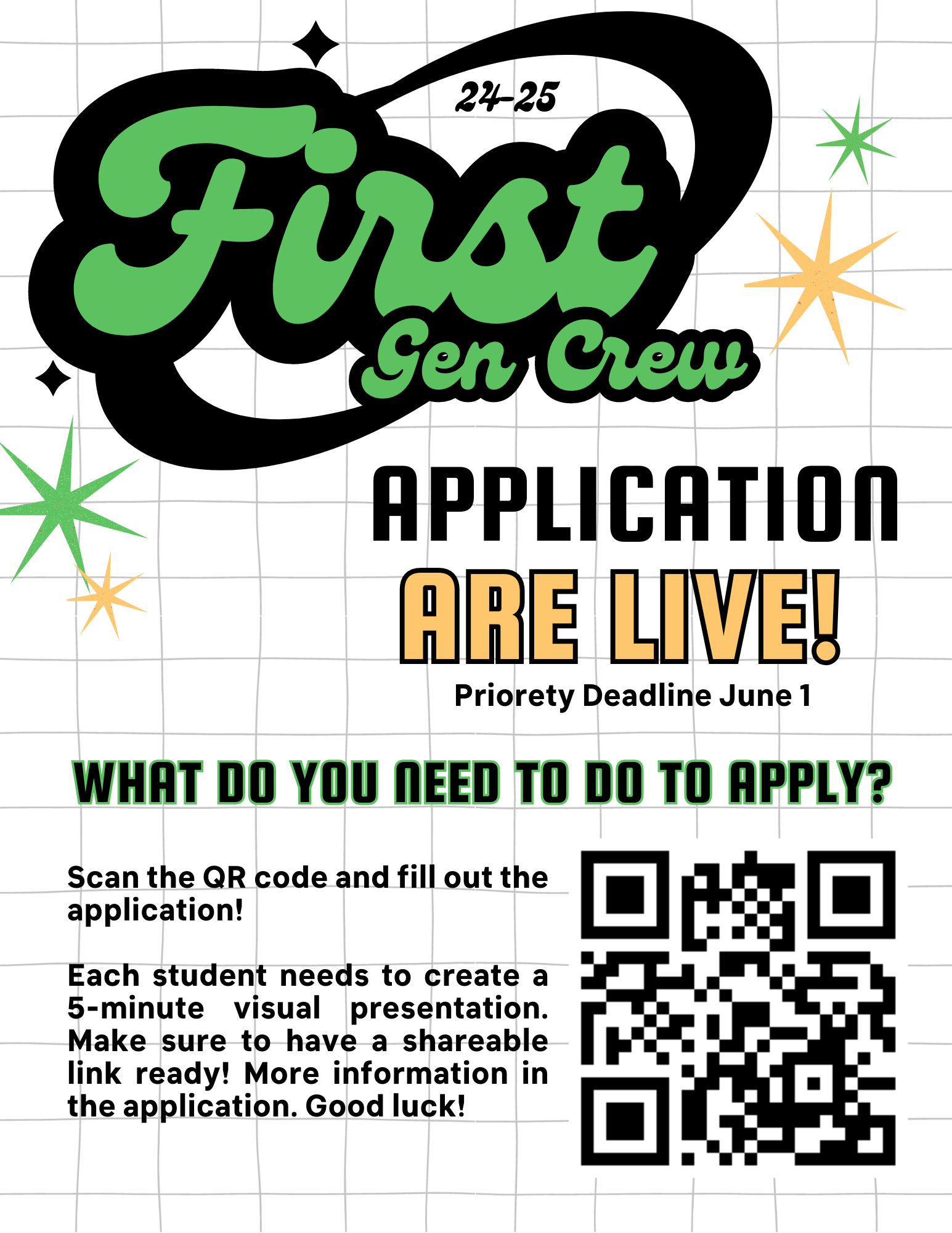 first gen crew application flier