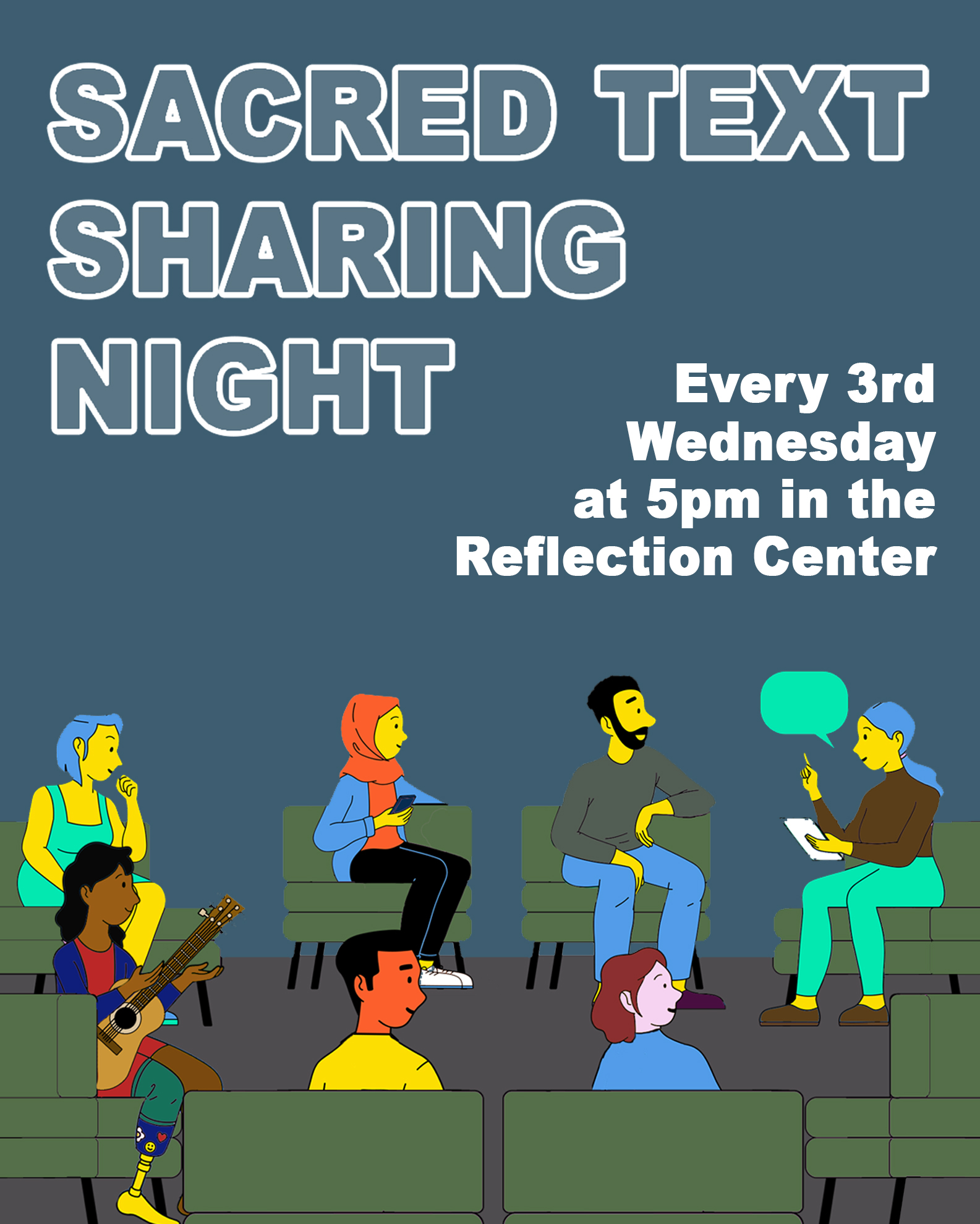 Sacred Text Sharing Night Poster