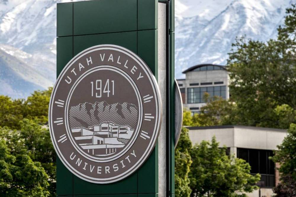 UVU's campus sign