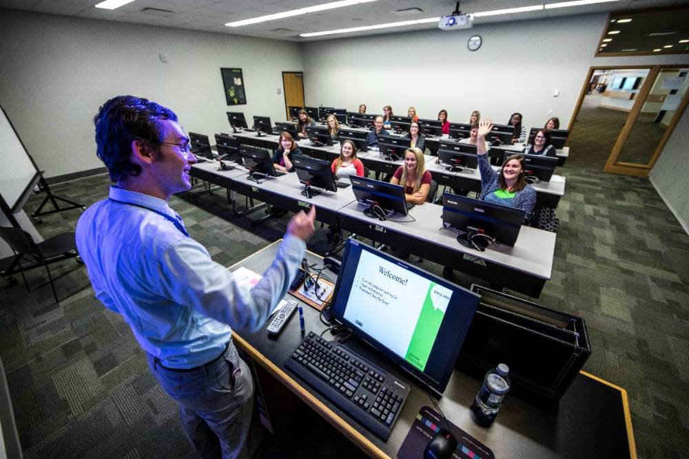 Professor teaching a lecture