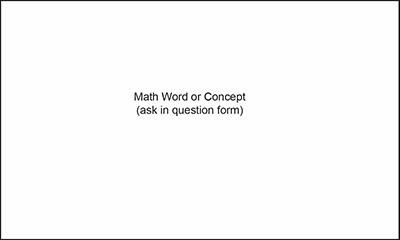 Notecard with Math Word or Concept in center