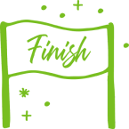 Icon of finish line flag