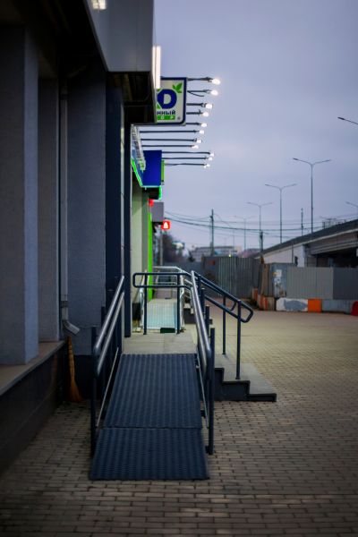 Ramp leading up to a doorway