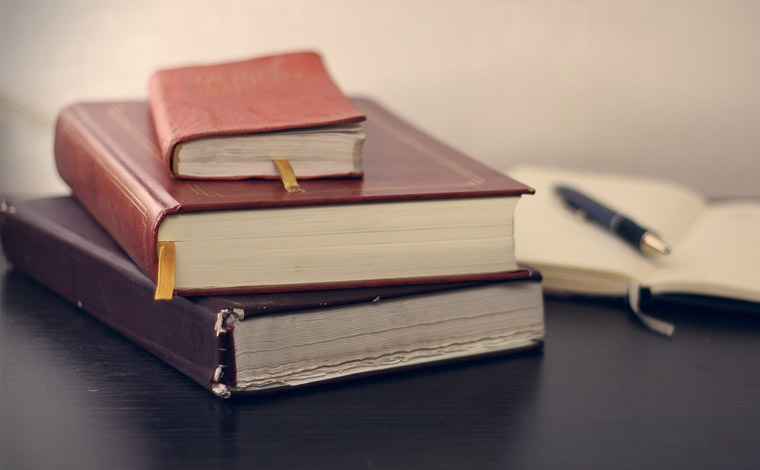 Photo of stacked books