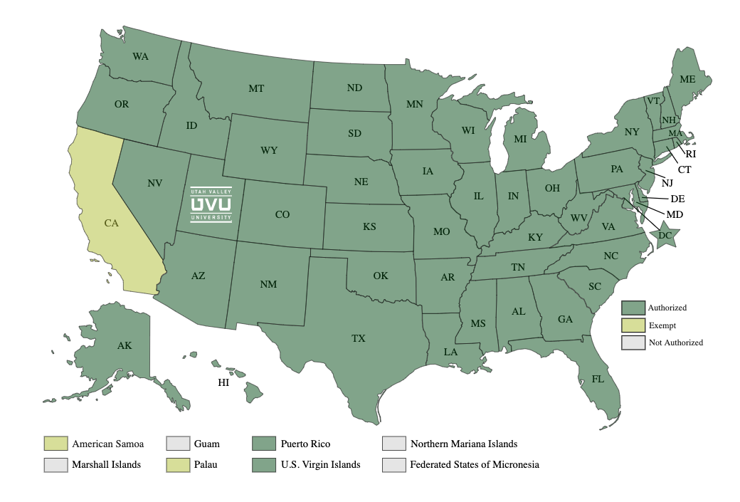 Map of Sara approved states