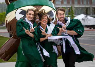 student graduates in cap and gown