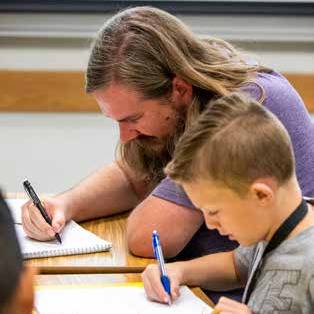 PREP student working on assignment