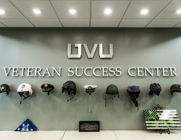 veteran success center office wall