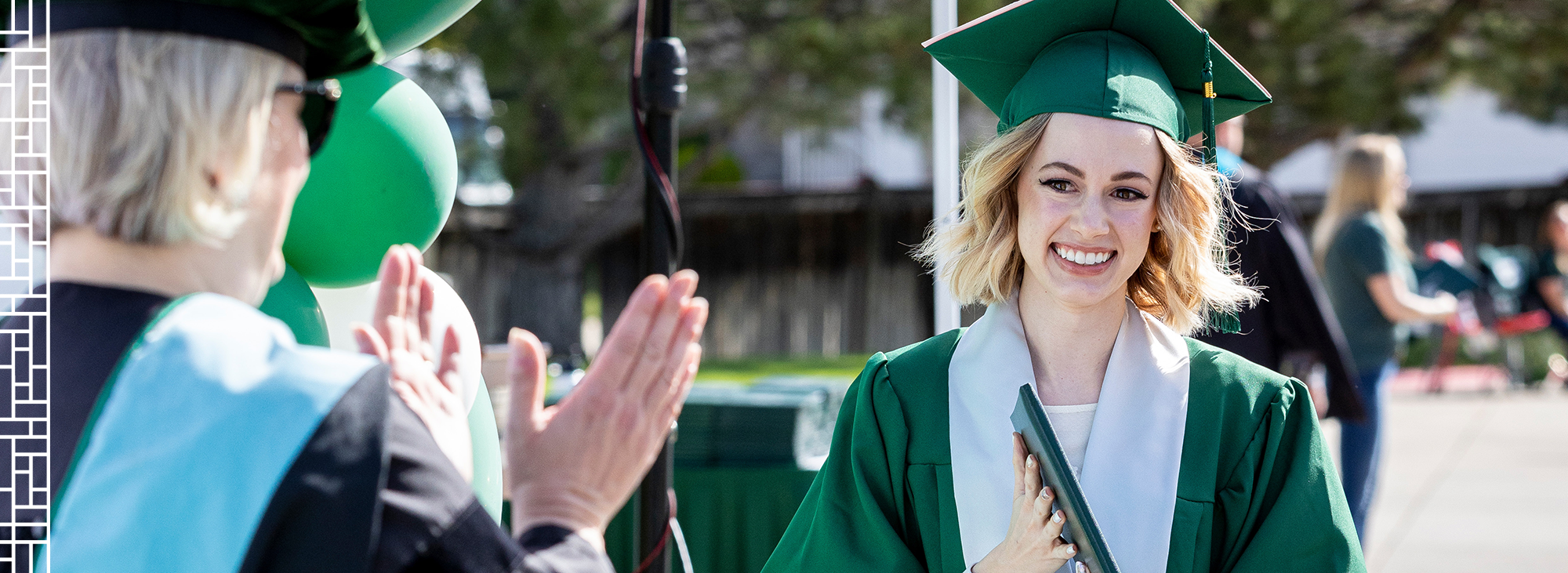 woman graduating