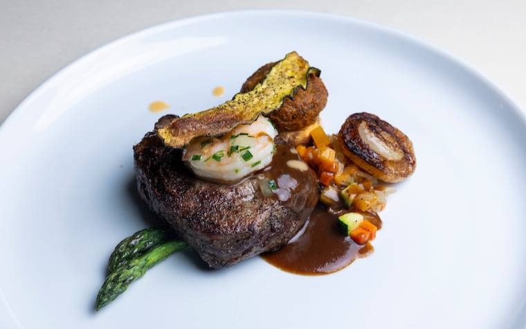entree plate of food