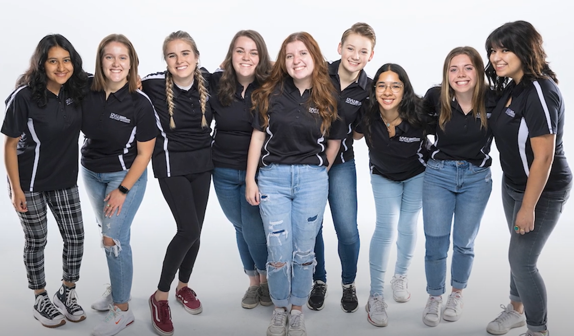 a group of women students