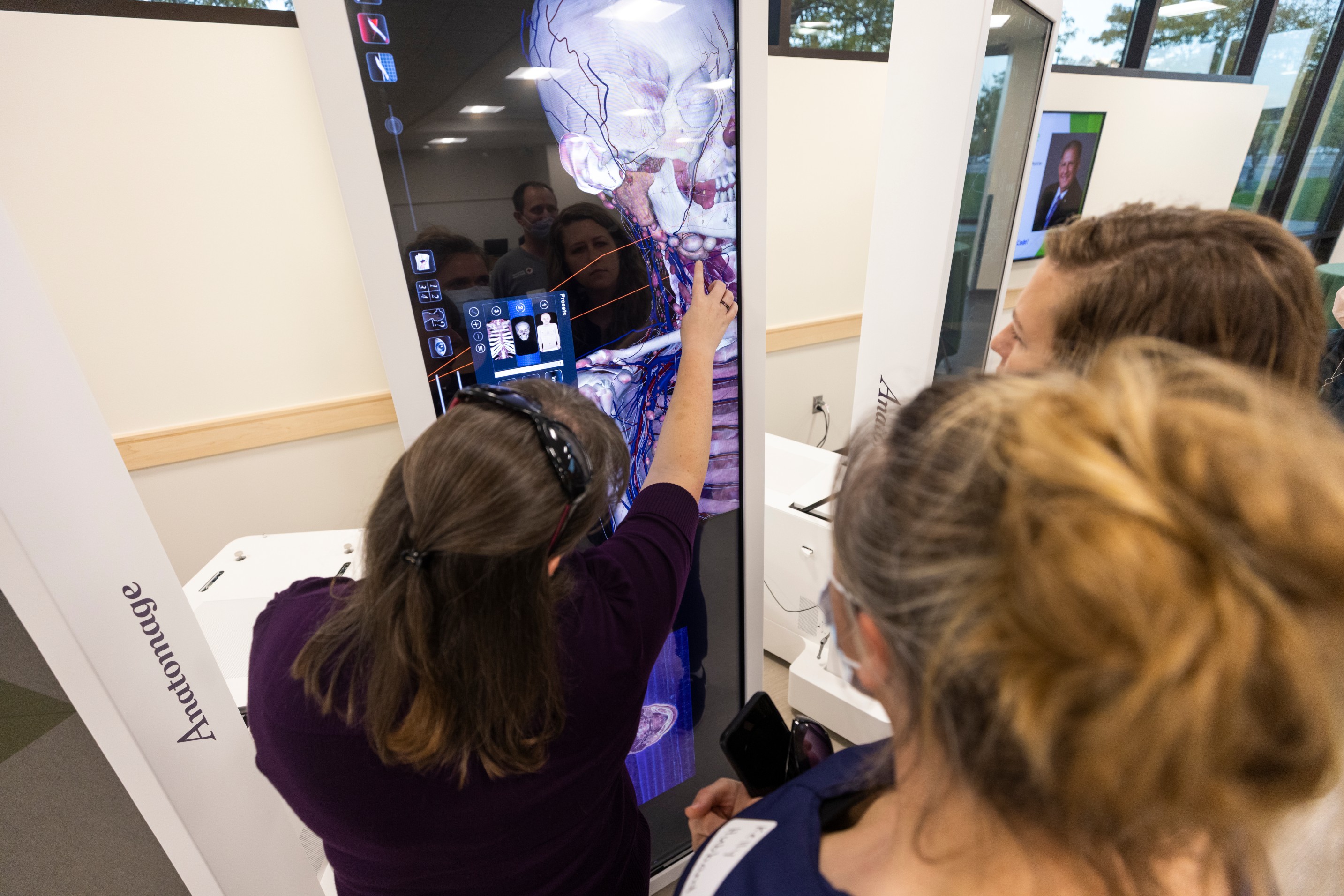 An interactive screen from Utah Valley University’s physician assistant program be used.