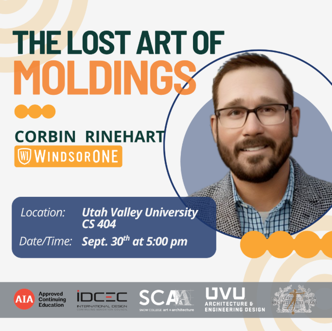 flyer for Corbin Rinehart "The Lost Art of Moldings"