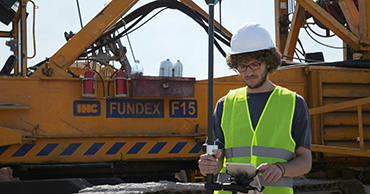 man in construction gear working