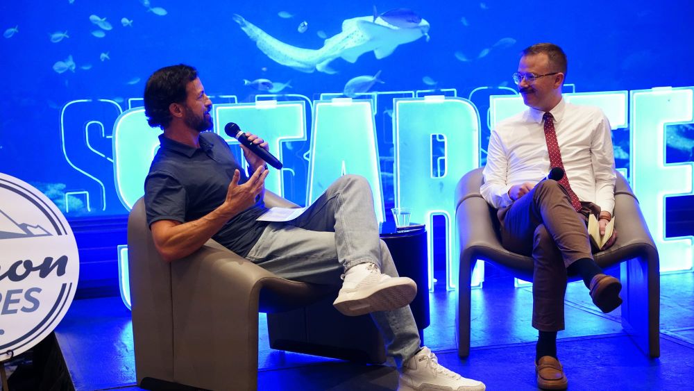 Traeger CEO Jeremy Andrus addresses founders at StartFest 2026