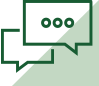 Line icon of conversation bubbles.