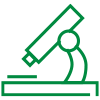Line icon of a microscope.