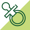 Line icon of baby pacifier.