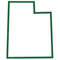 Line icon of Utah state.