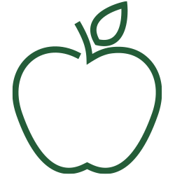 Apple line icon.