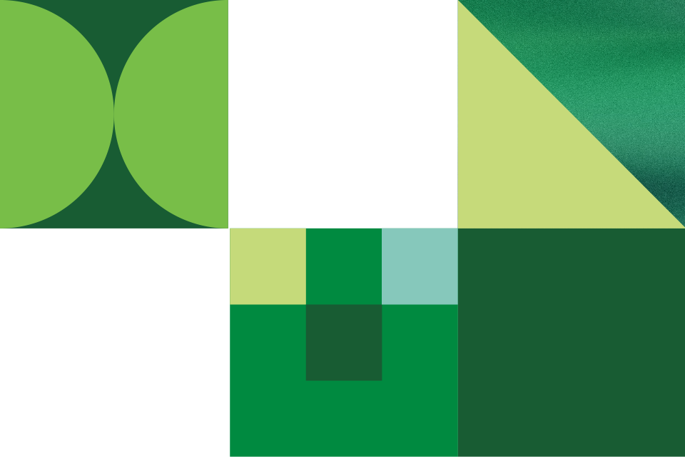 Decorative geometric squares.