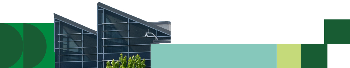 Science Building at UVU with geometric decoration.