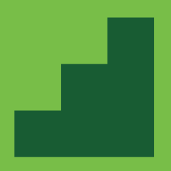Simple ascending stairs icon.