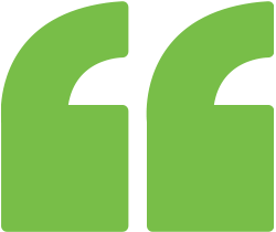 Light green opening quotation marks.