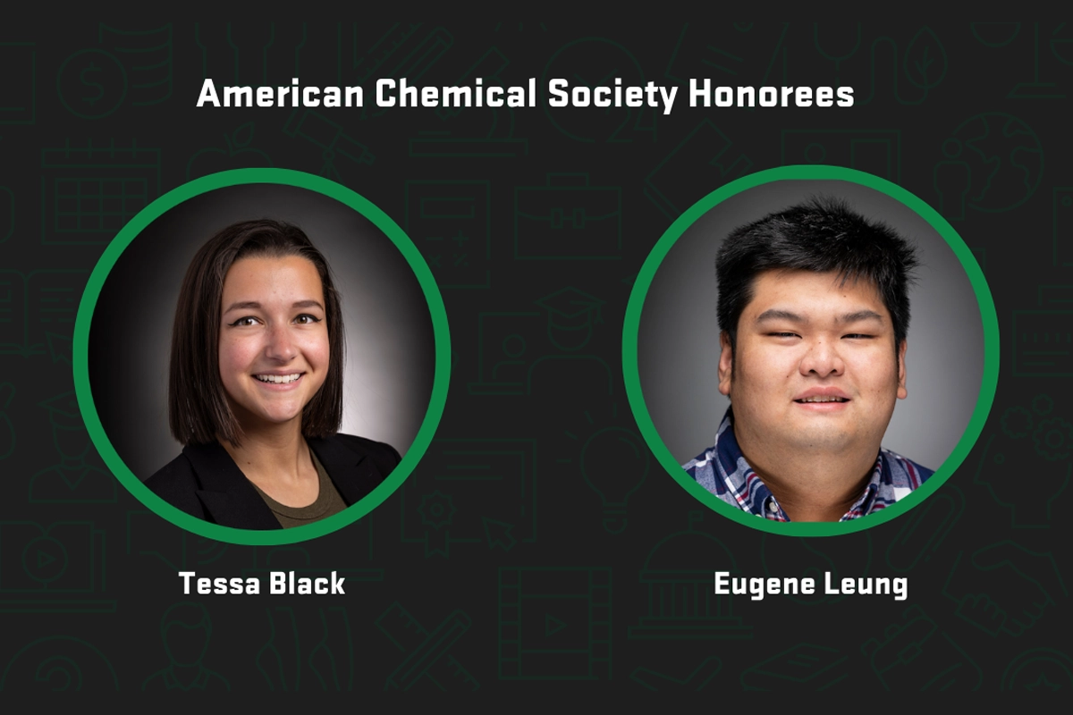 Headshots of Tessa Black and Eugene Leung. Headshots of Tessa Black and Eugene Leung.