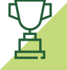 Line icon of an award cup.