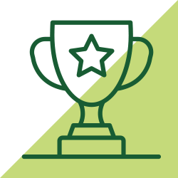 Line icon of an award.