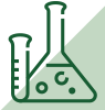 Line icon of beakers.