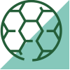 Line icon of soccer ball.