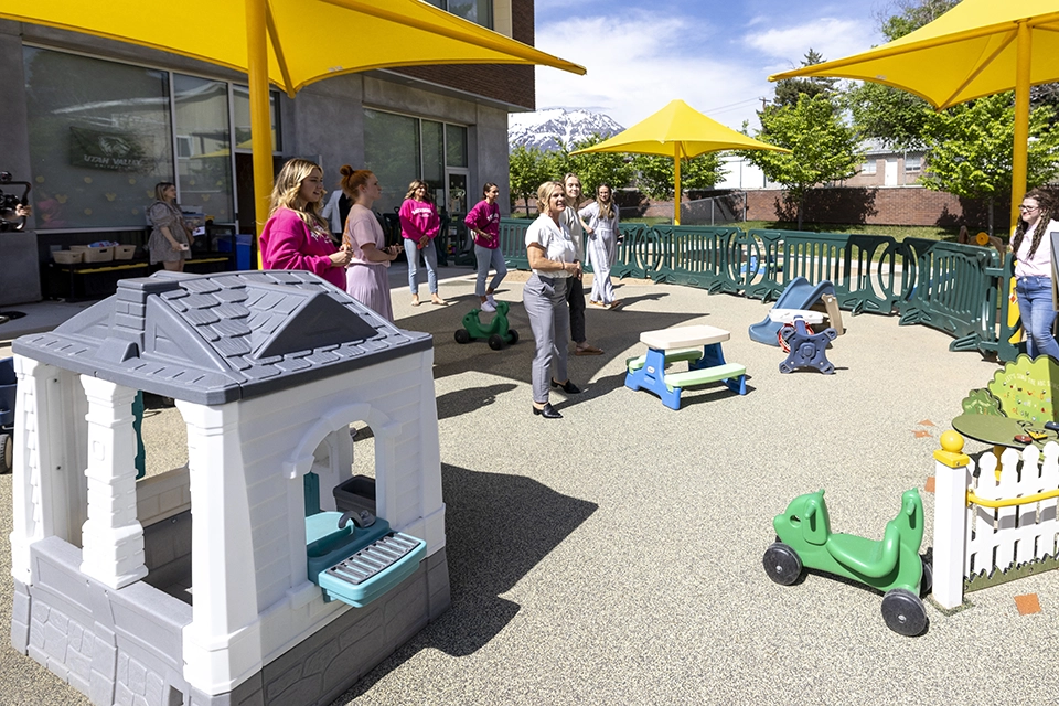 Photo of the UVU Wee Care Center’s playground.