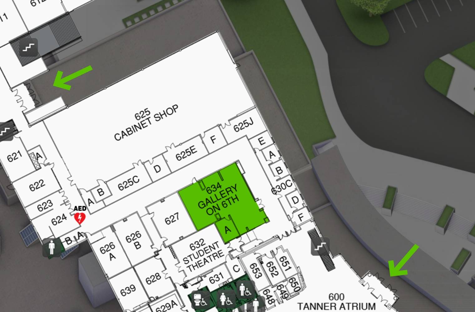 Map of the 6th floor of the GT building