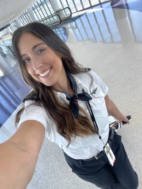 AA pilot Tristan in terminal