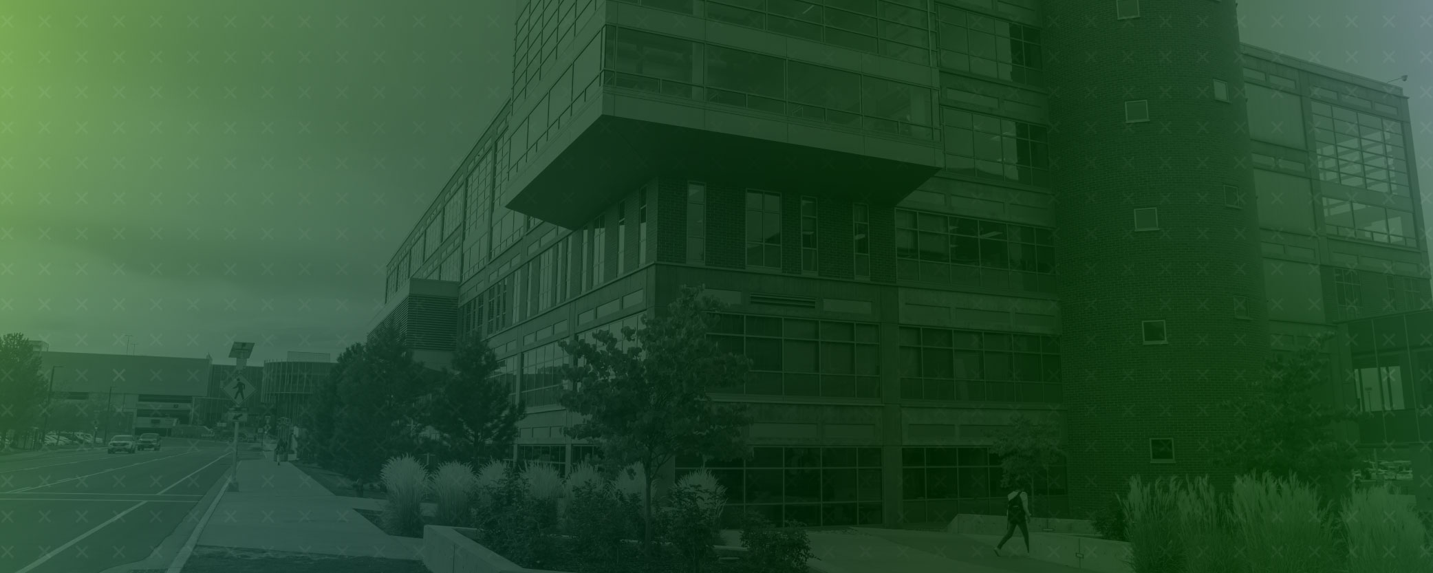 exterior shot of UVU library building