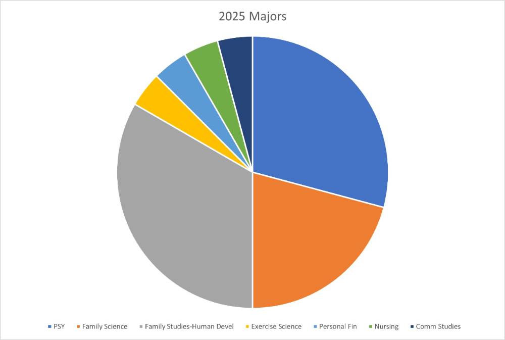 Pie Chart of most common undergrad majors
