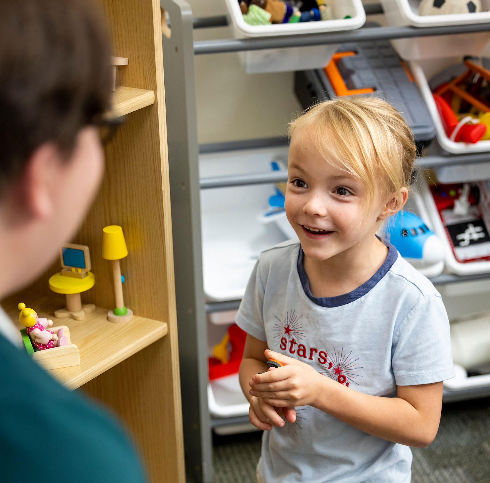 therapist helping a child through play
