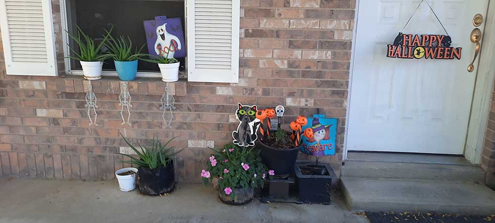 Douglas' Halloween decorations 1