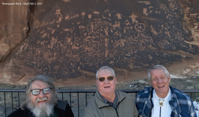 Douglas at Newspaper Rock