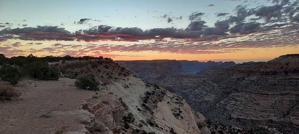 sunrise over Little Grand Canyon