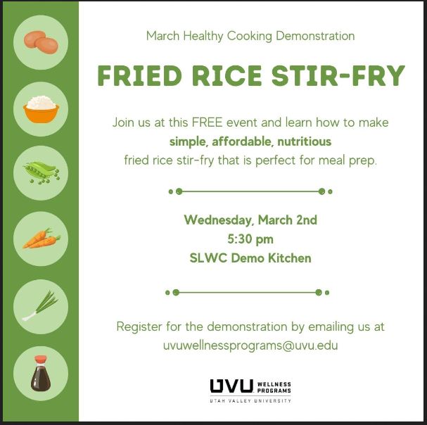 March Healthy Cooking Demo flyer