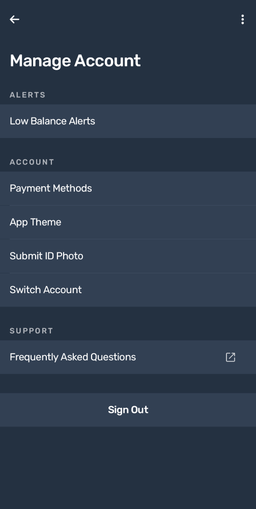 Select 'Submit a Photo' in the settings menu