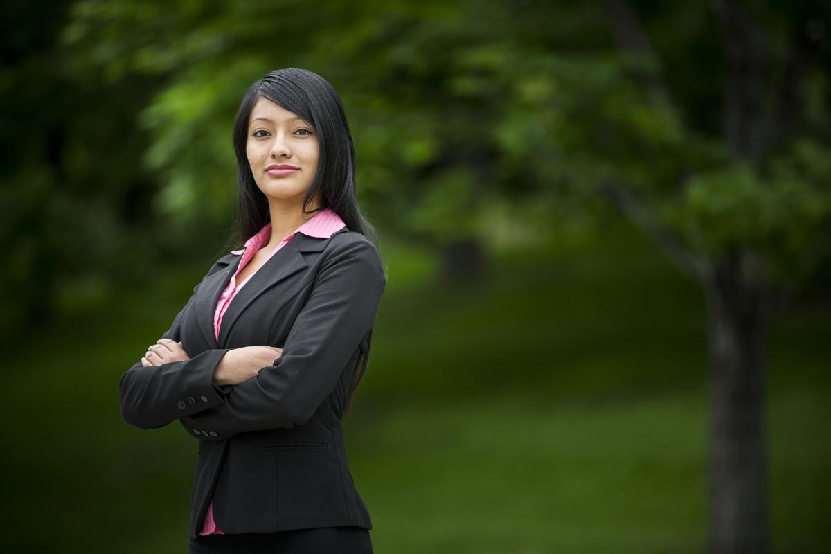 Business Woman Crossing Arms