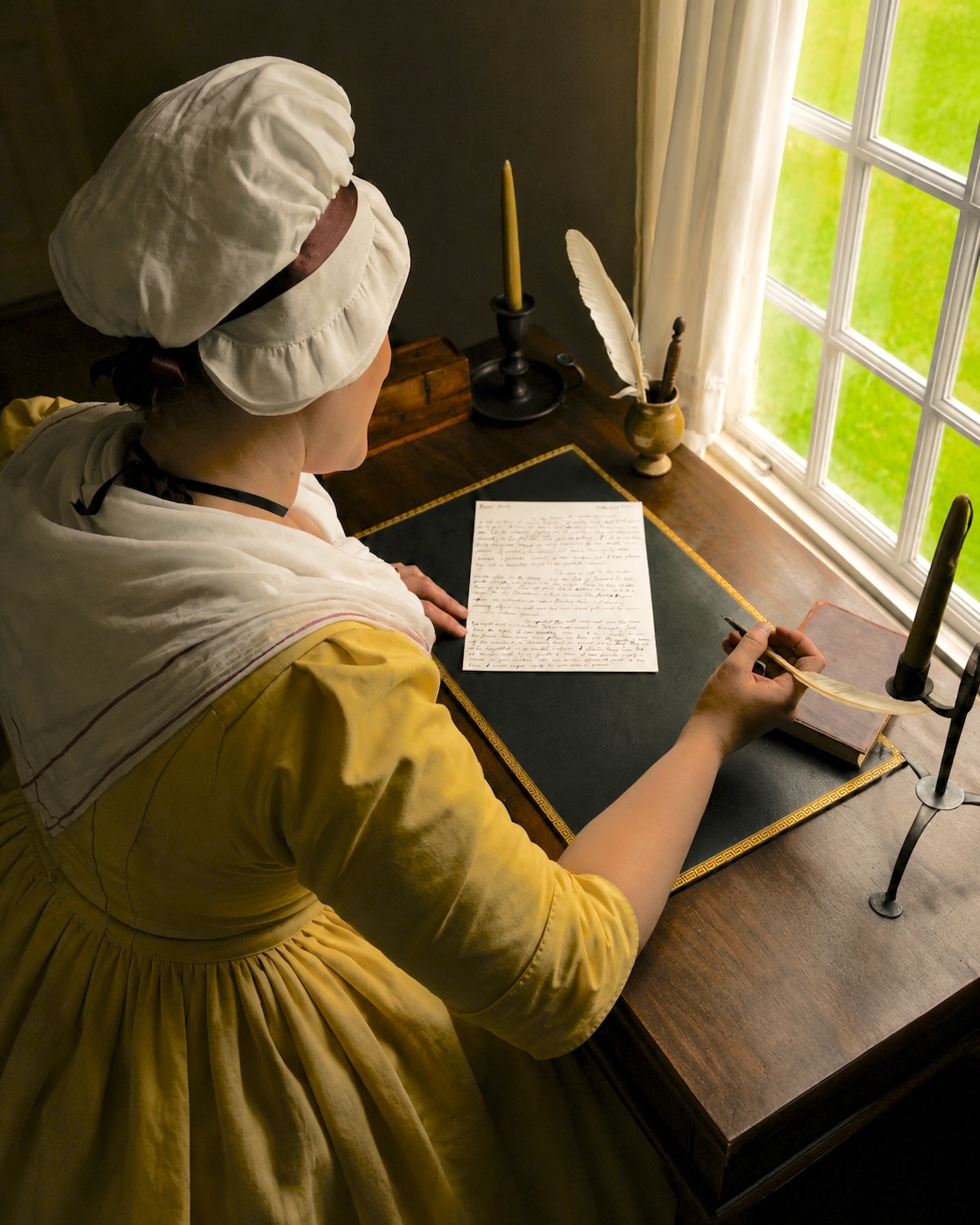 Abigail Adams writing a letter Abigail Adams writing a letter